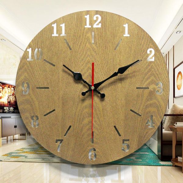 

wall clocks log mute clock living room bedroom watch creative quartz fashion simple modern large