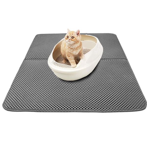 

cat beds & furniture double foldable litter mat waterproof trap pet non-slip keep bed big house box clean dog filters product for layer cama