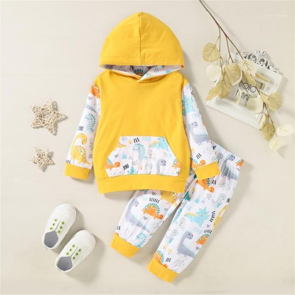 

clothing sets boys tie-dye hodded outfits pulloverwith pocket born infant baby boy sweatshirt pullove +pants set1, White