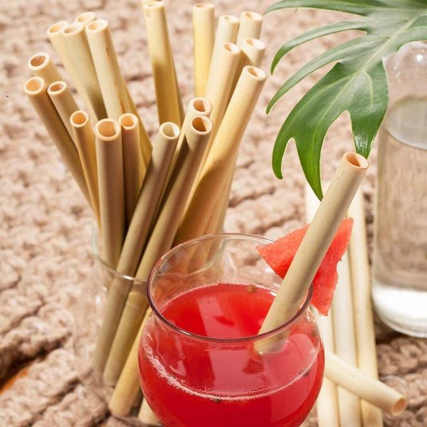 

drinking straws natural bamboo reusable straw environmentally friendly biodegradable organic milk beverage with box cleaning brush