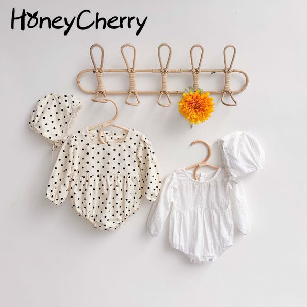 

spring baby bodysuit dot solid color baby out clothes girl 210515, Blue