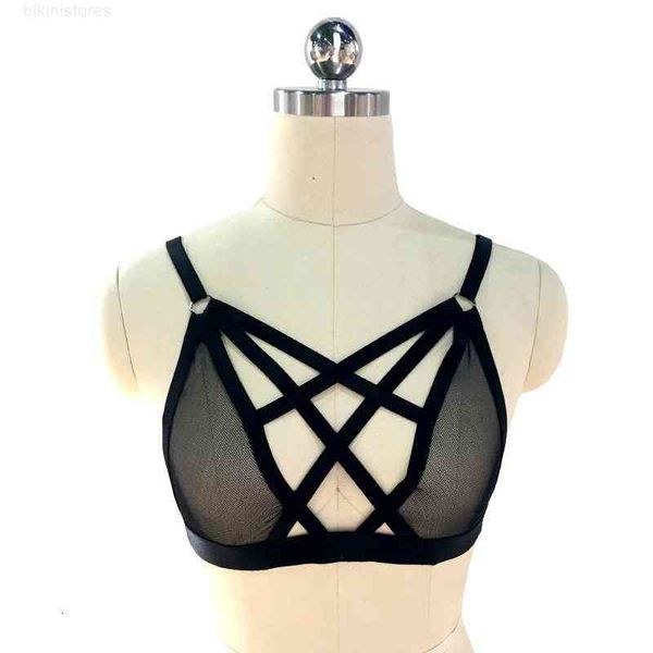 

gothic underwear hollowed out breathable comfortable strap harness, Black;white