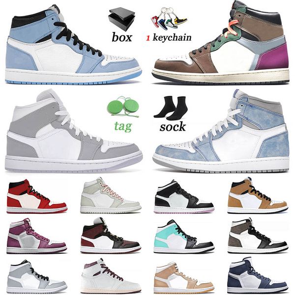 

jumpman 1 with box 1s men og jumpman basketball shoes man woman hand crafted hyper royal grey aluminum designer mens womens sneakers trainer
