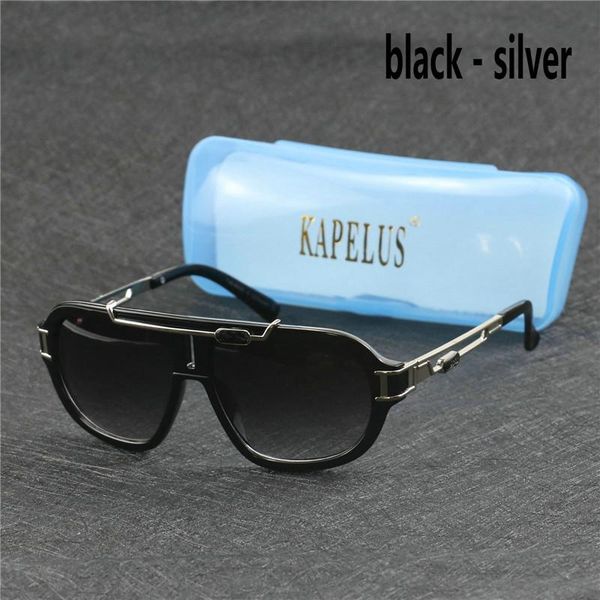 

metal sunglasses silver frame glasses uv protection 400, White;black
