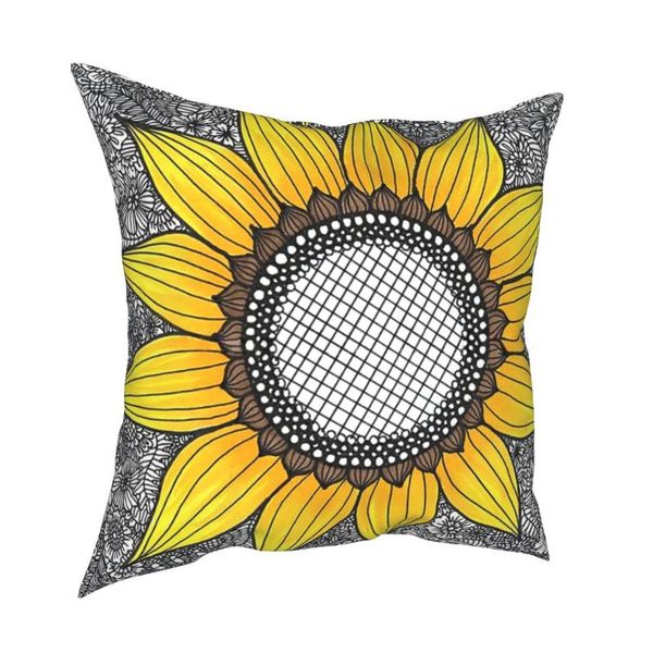 

cushion/decorative pillow sunflower pattern pillowcase printed polyester cushion cover decoration case zipper 40x40cm pillowcover home decor
