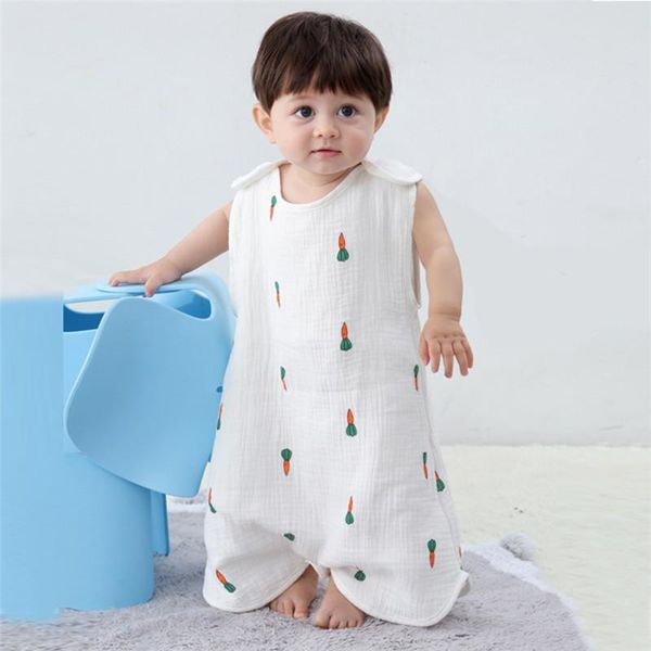 

summer baby vest sleep sack muslin cotton 4 layer front 2 back sleeping bag anti-kicking bedding sleepsack bags