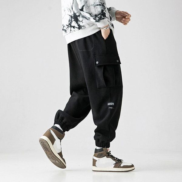 

men's pants godlikeu men male cargo harem hip hop casual baggy streetwear korean joggers sweatpants fashion hipster trouser, Black
