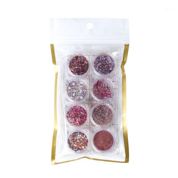 

nail glitter sequins powder aluminum foil paper chunky glitters stickers for face eyes body 3d art decoration1, Silver;gold