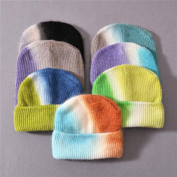 

beanies winter hat colorful wool skullies cap warm for women knitted