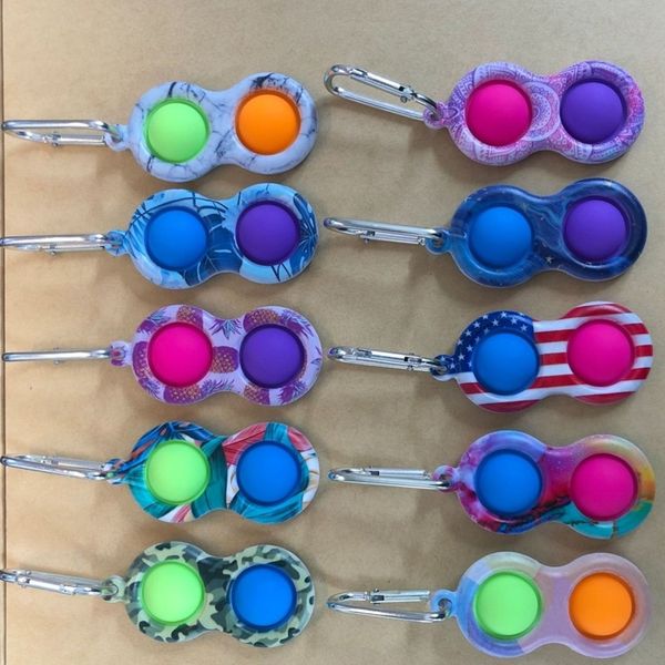 

us flag camouflage border fidget bubble toy simple key ring kids push keychain sensory squeeze ball toys finger fun h31puxd