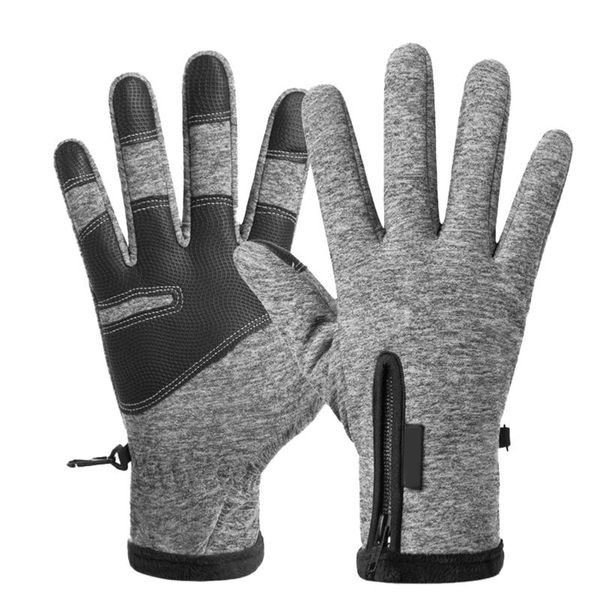 

ski gloves 1pair waterproof for winter outdoor workout warm accessory cycling comfortable with zipper sports running skiing training