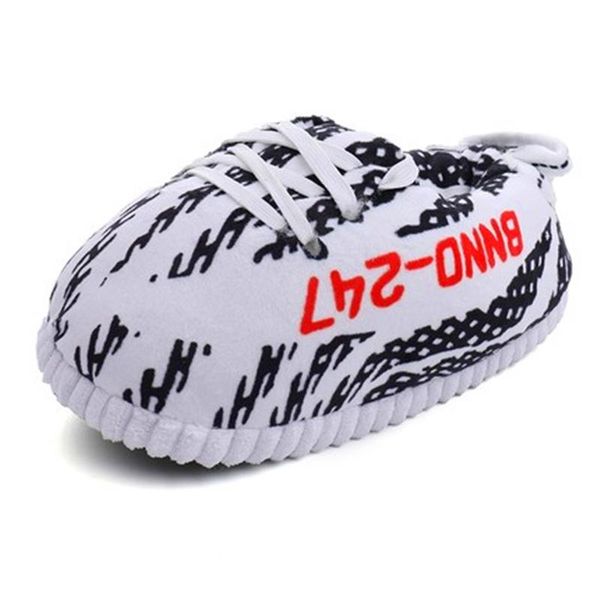 

slippers winter stripe  36-42 warm home women man indoor snug sneaker, Black