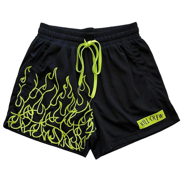 

men's shorts joggers men casual sport gyms fitness bodybuilding workout quick dry beach male summer running, White;black