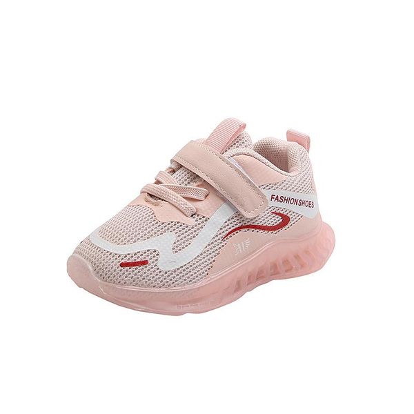

athletic & outdoor 2021 children's led lights girls sports shoes boys luminous breathable student running non-silp fashion sneakers, Black