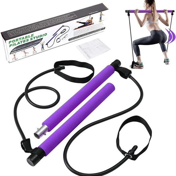 

resistance bands pilates stick yoga fitness equipment home gym pull up rack belt
