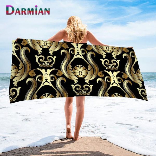 

towel darmian luxury eurpoen print kids adults bath fashion style absorbent beach towels quick dry travel face hair blanket 2021