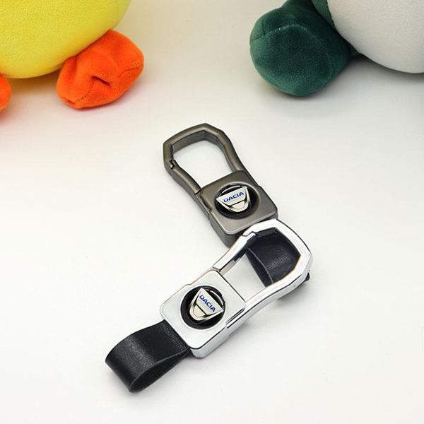 

keychains suitable for car keychains, leather zinc alloy metal dacia- cars, Silver