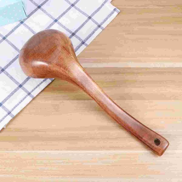 

spoons healthy wooden long handle soup ladle cooking kitchen utensils 28cm