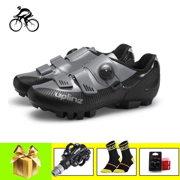 

cycling shoes men sapatilha ciclismo mtb spd pedals women breathable self-locking riding bicycle sneakers ultra-light footwear, Black