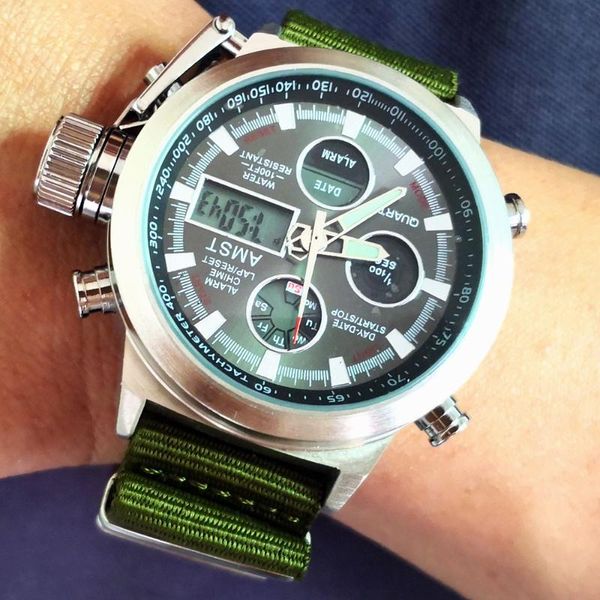 

wristwatches original luxury brand waterproof military sport watches men watch digital quartz analog male clock relogio masculino, Slivery;brown