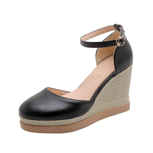 

dress shoes black white platform wedges pumps women high heels round toe zs0m