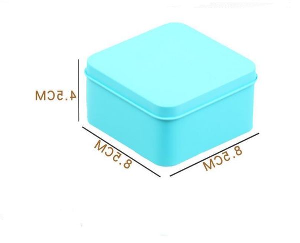 

100pcs 85*85*45mm general tea packaging metal for high-grade tinplate box creative wedding candy wholesale gift wrap