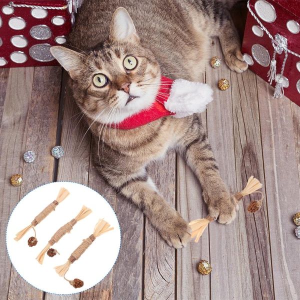 

cat toys 3pcs pet teeth cleaning silvervine sticks kitten bite chew molar
