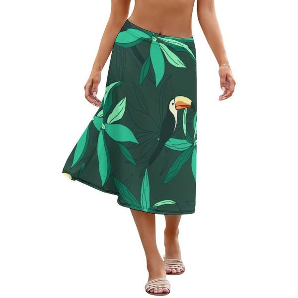 

skirts tropical skirt wholesale autumn female pattern spandex stylish midi, Black