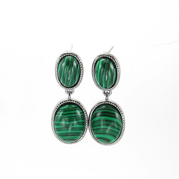 

dangle & chandelier cosplay cruella de vil green stripe resin earrings, Silver