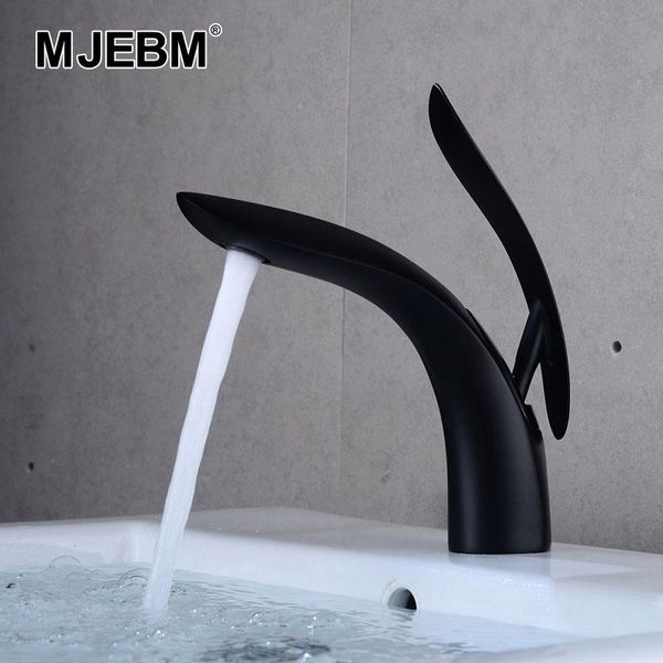 

luxury rose gold bathroom faucet waterfall basin single hole and cold sink faucets