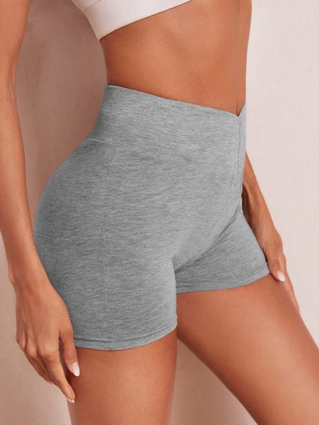 

wide waistband biker shorts 74fn#, Black