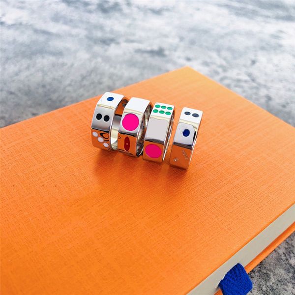 

dice rings fashion love rings for couples bague mens ring jewelry anniversary presents lovers gift 202105285xv, Silver