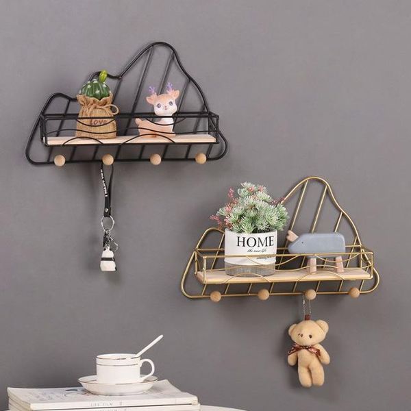 

nordic wall iron shelf living room bedroom door decorative hanging mountain decoration other home decor