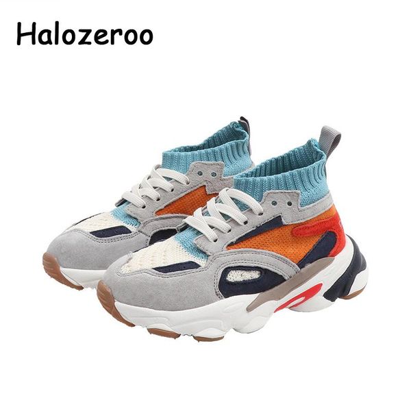 

sneakers spring kids high sport baby girls casual boys brand sock shoes children mesh slip on trainers 2021, Black;red