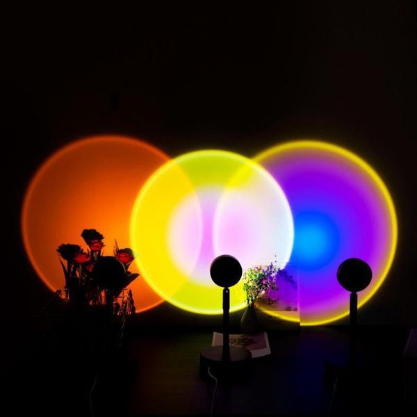 

table lamps rainbow projection lamp live background decoration color light wall colorful crystal desk