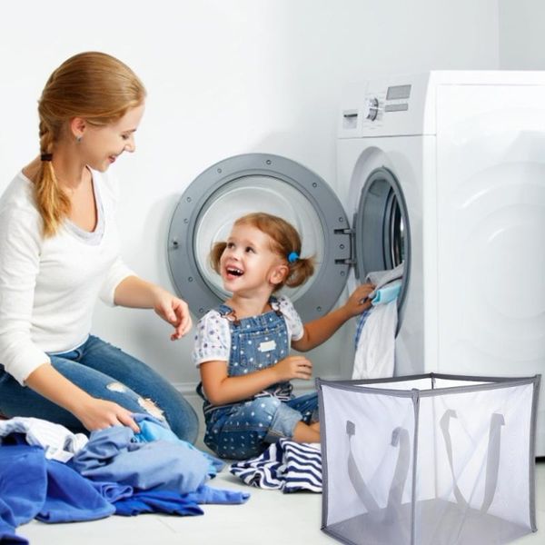 

waste bins 2pcs collapsible mesh clothes laundry basket foldable storage organizer