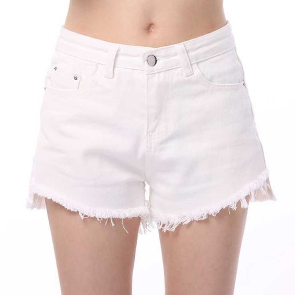 

women's jeans irregular denim shorts summer casual ripped, Blue