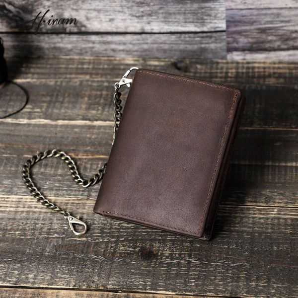 

wallets 2021 men name customized pu leather short card holder chain purse brand male wallet, Red;black