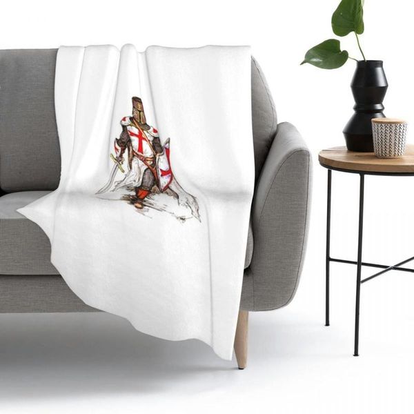 

blankets templar knight throw blanket bedspread bed sofa flannel cozy bedclothes home travel thick child decoration