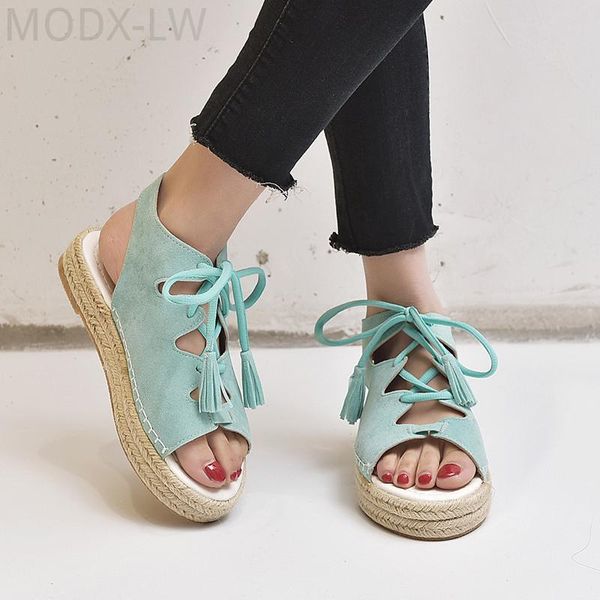 

sandals summer ladies thick-soled comfortable casual flat open-toe non-slip lace-up shoes fashion party outdoor, Black