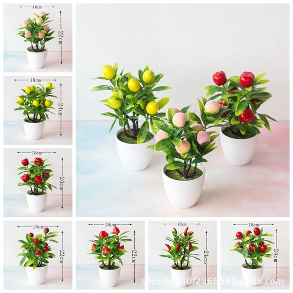 

decorative flowers & wreaths artificial plants bonsai small fruit tree potted simulation decor ornaments plant home