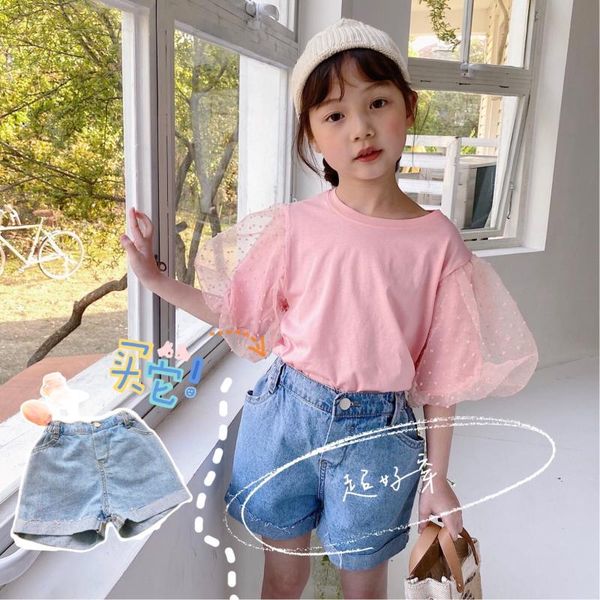 

fashion girl short princess jeans shorts summer kids denim for girls children pants clothing, Black