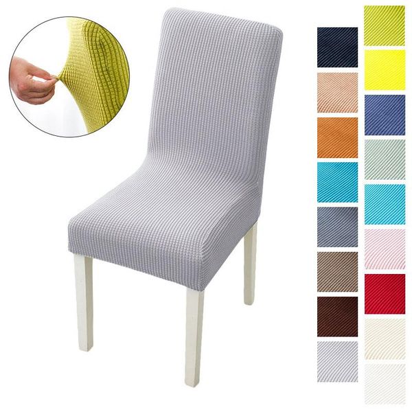 

chair covers wholesale corn kernel elastic simple solid color cover fabric household thickened fleece universal