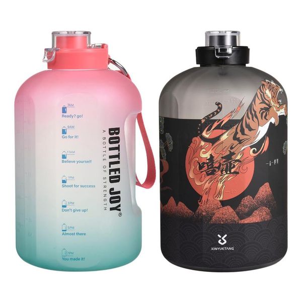 

gallon water jug with time marker leaf-proof bottle for outdoor camping