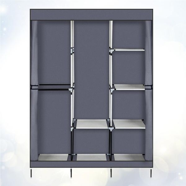 

clothing & wardrobe storage 71" portable closet clothes rack organizer with shelf blue