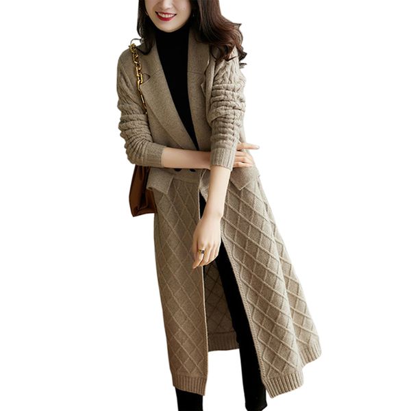 

autumn womens brand design all-match knitted sweater cardigan large size casual sweater shawl thick women cardigan sweater, White;black