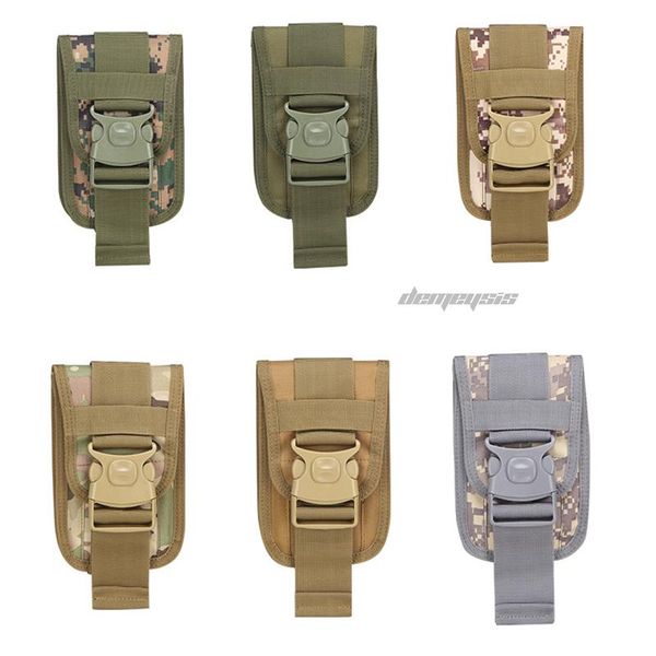 

military tactical mobile phone bag 5.8 inch camo pouches paintball cs nylon pouch outdoor bags