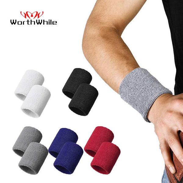 

worthwhile 1 pair cotton elastic wristband support basketball wrist brace wraps for men women gym fitness weightlifting tennis, Black;red