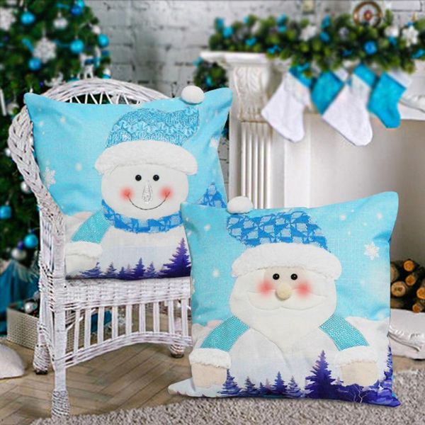 

pillow case led christmas pillowcase chair decoration santa claus snowman creative printing luminous cushion cover