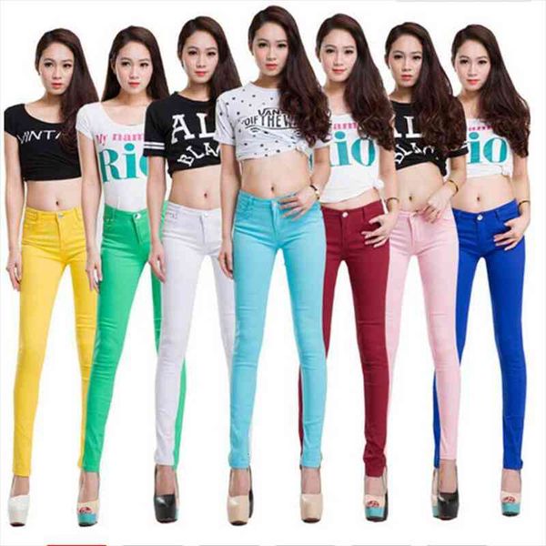 

plus size slim stretch women legging pencil pants candy color fitness skinny jeans trousers small-leg stacked 7xl, Black